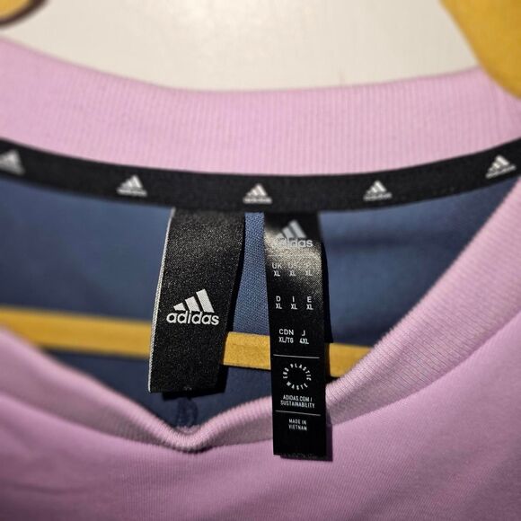 Adidas Men's Pink and Blue Sweatshirt XL - Picture 3 of 3